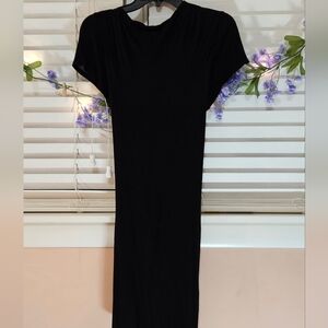 Classic Elegant Black Midi Dress